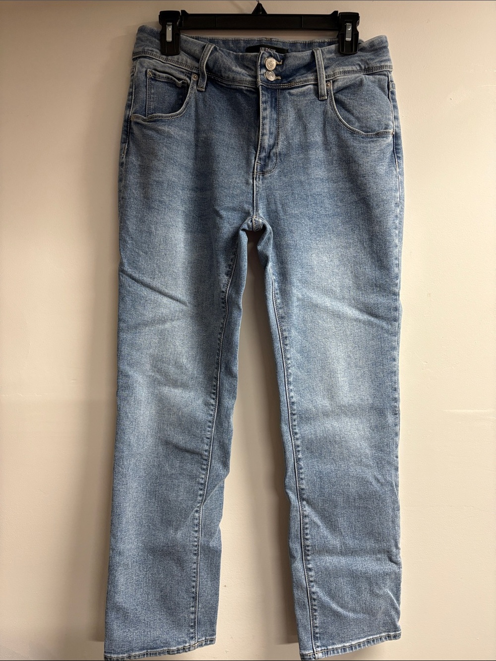 Hudson Jeans Light Blue Straight-Leg Denim